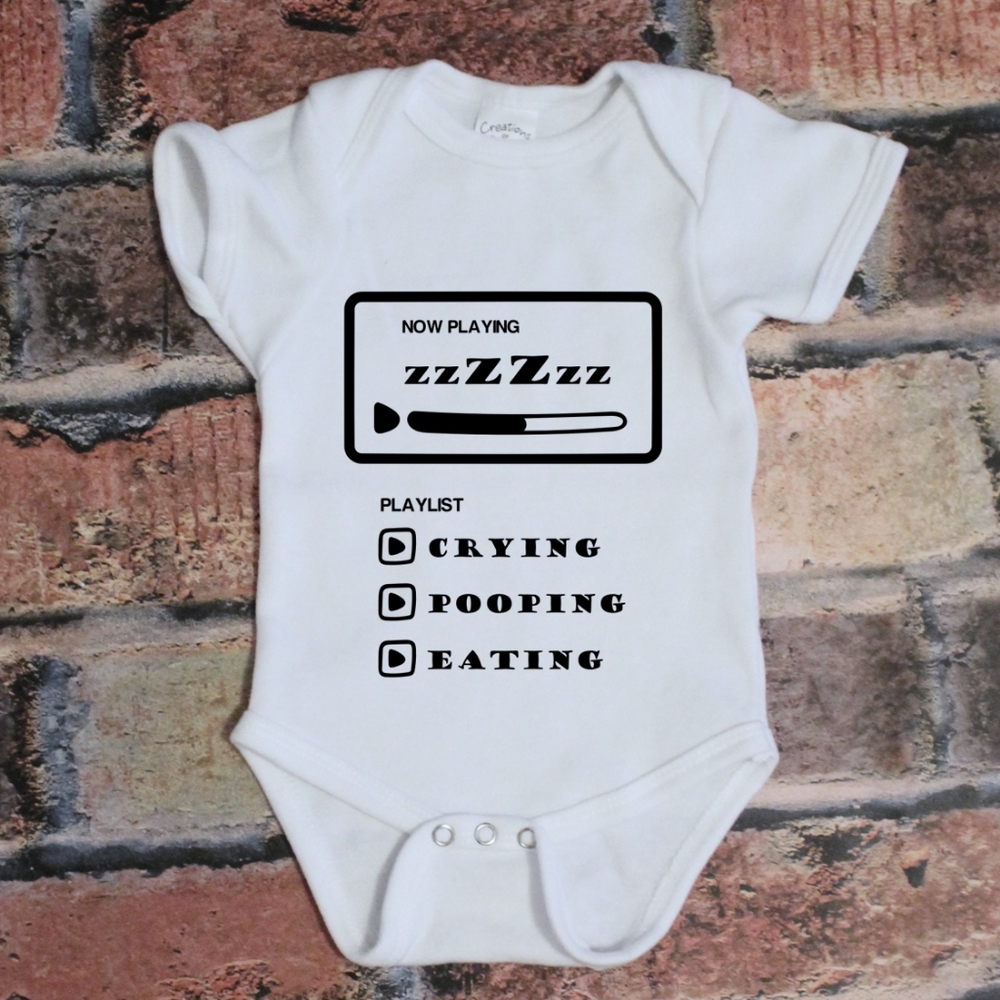 Baby Crying Pooping Sleeping Eating Playlist onsie